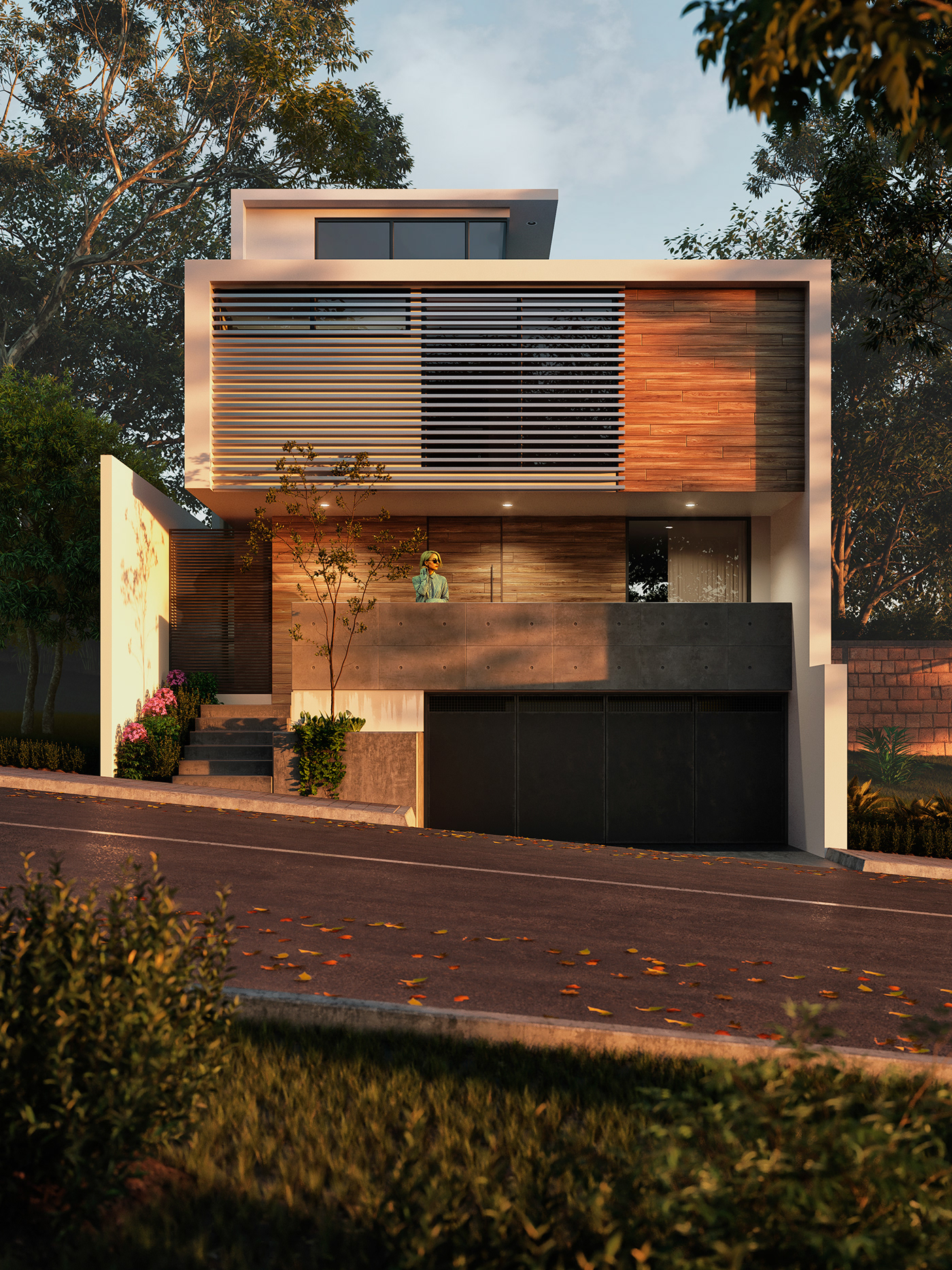 3D architecture CGI facade house mexico Render visualization