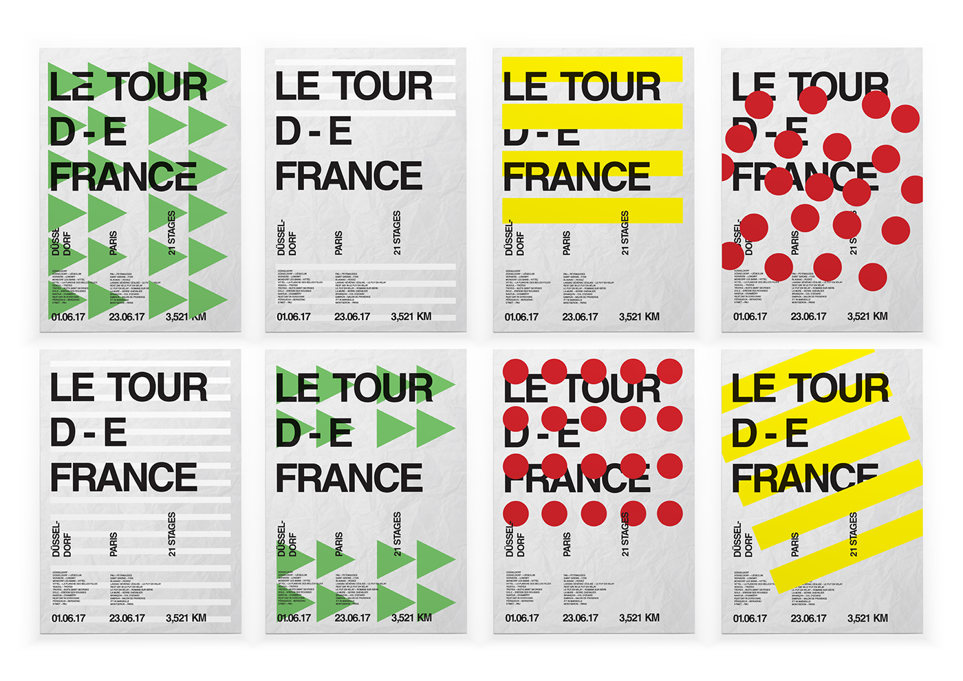 posters letour typography  