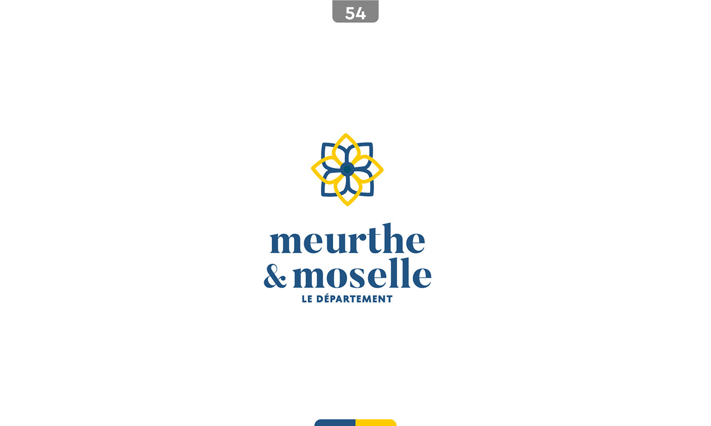 département logo département Logo fleur logo vitraille meurtheetmoselle moselle redesign logo refonte logo