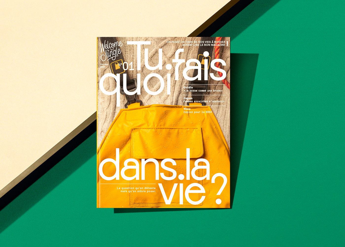 welcometothejungle type font Violaine&jeremy yellow custom type editorial design  Paul Rousteau Aysha Tengiz colour