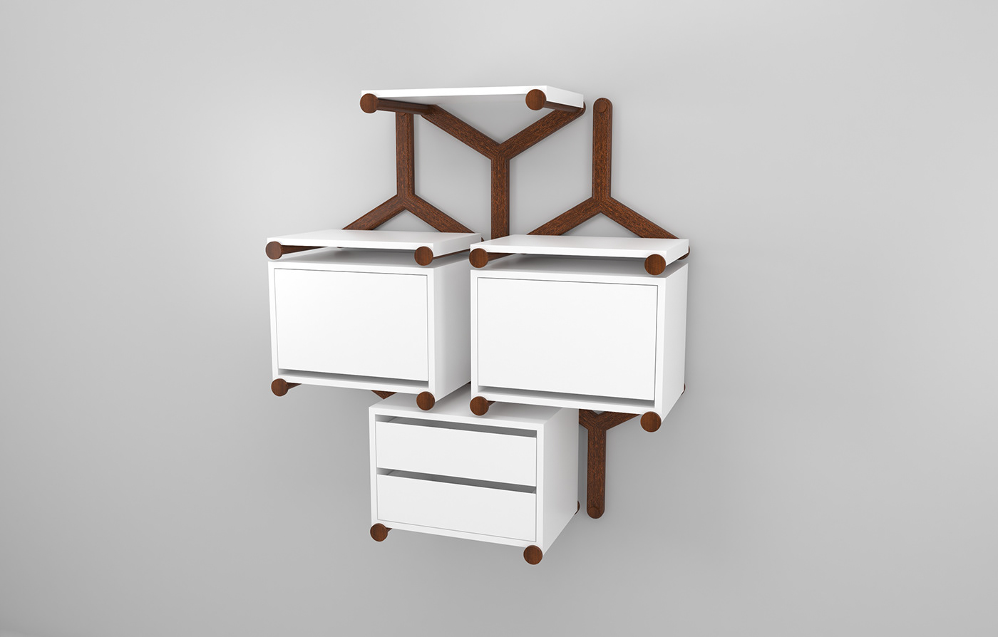 3D criação demountable desmontável furniture móveis produto