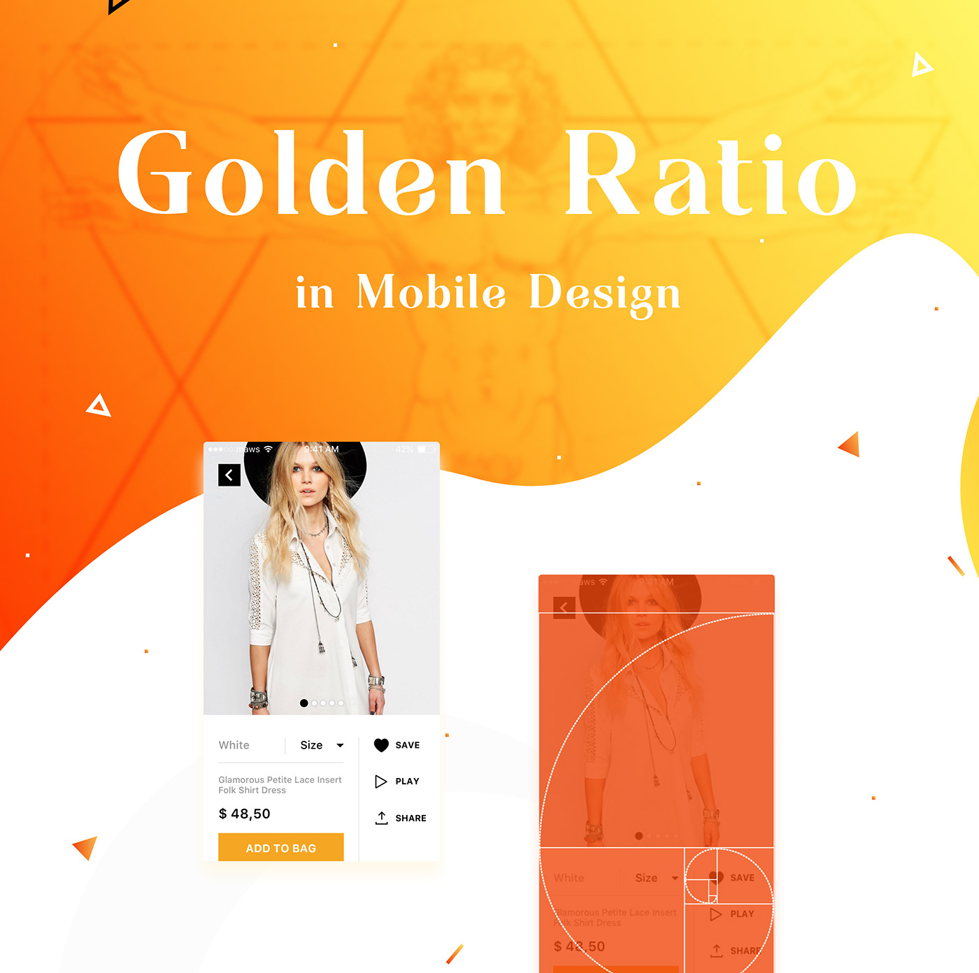 post medium article UI mobile design Ratio golden