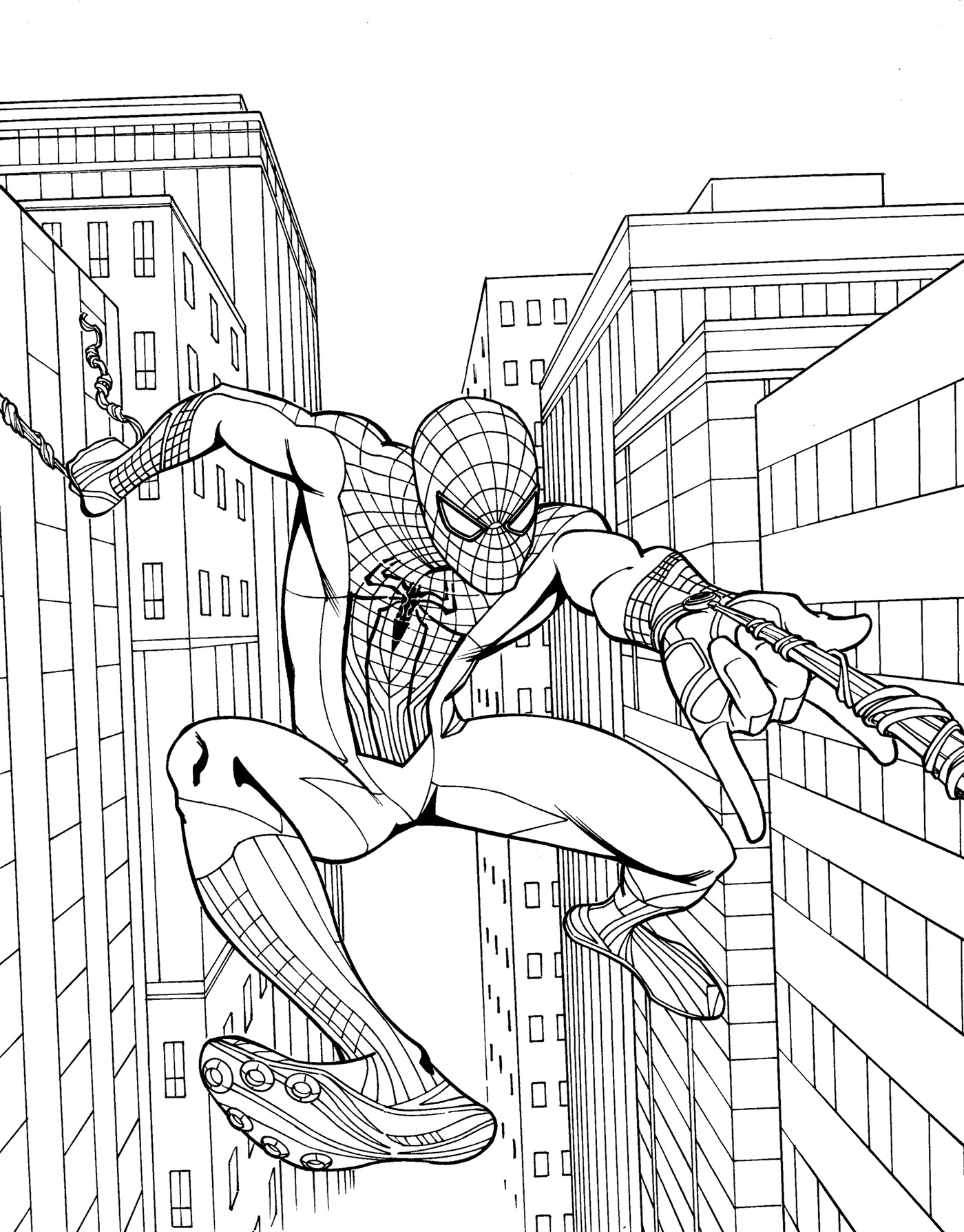 Spider-man 1 coloring book art.