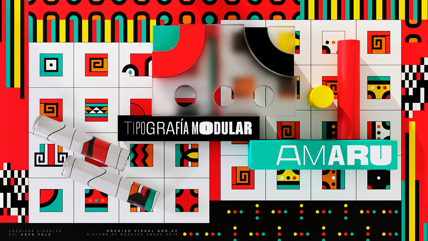 processing typography   adobe illustrator creative coding generative design Amuki Abya Yala pueblos originarios modulartype