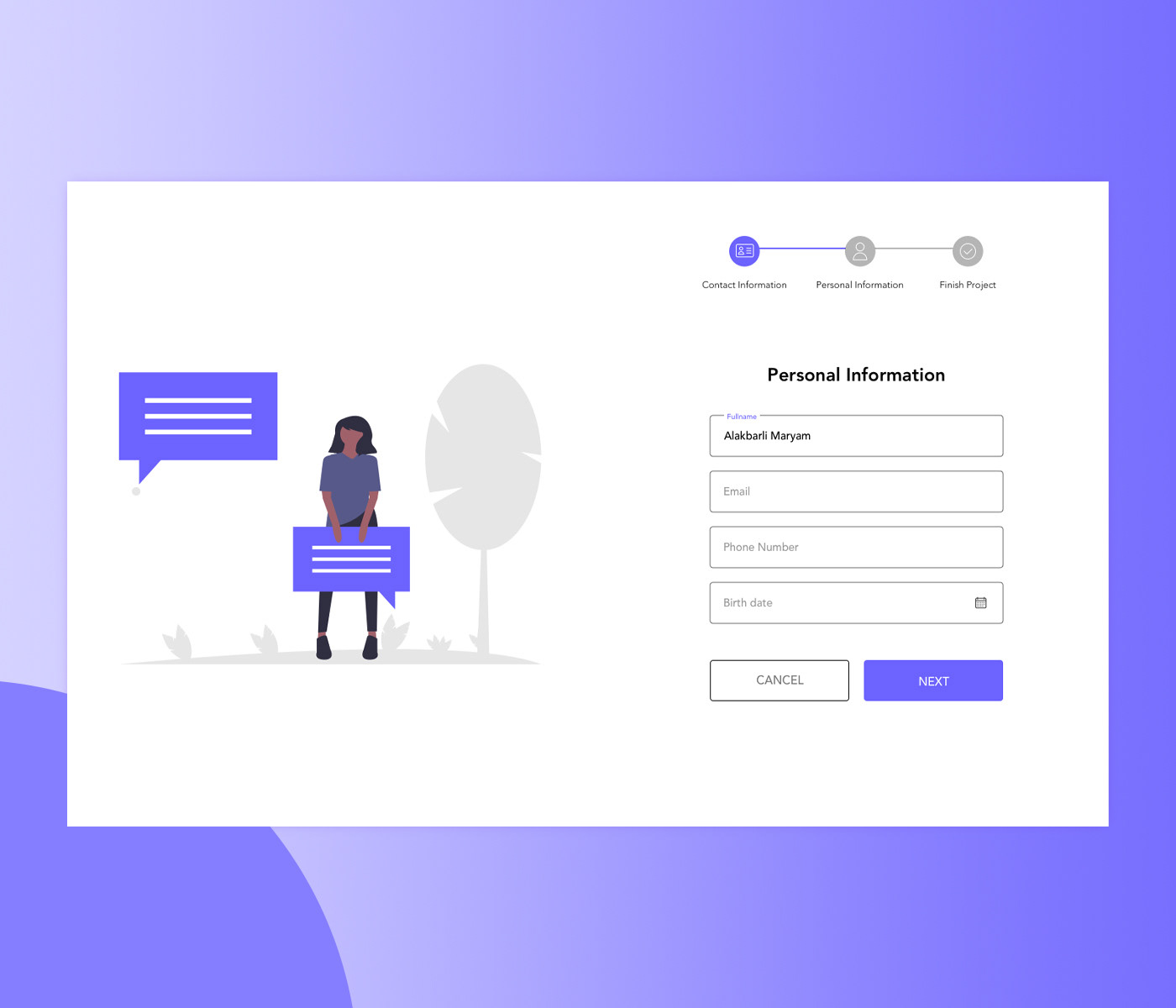 Contact Form Ux Ui Design On Behance