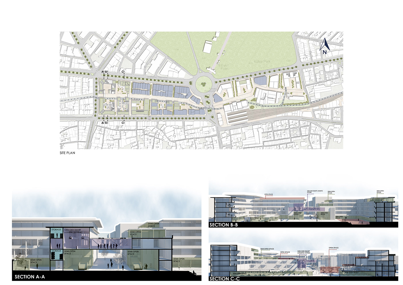 building architecture Render visualization revit photoshop Urban Design public space