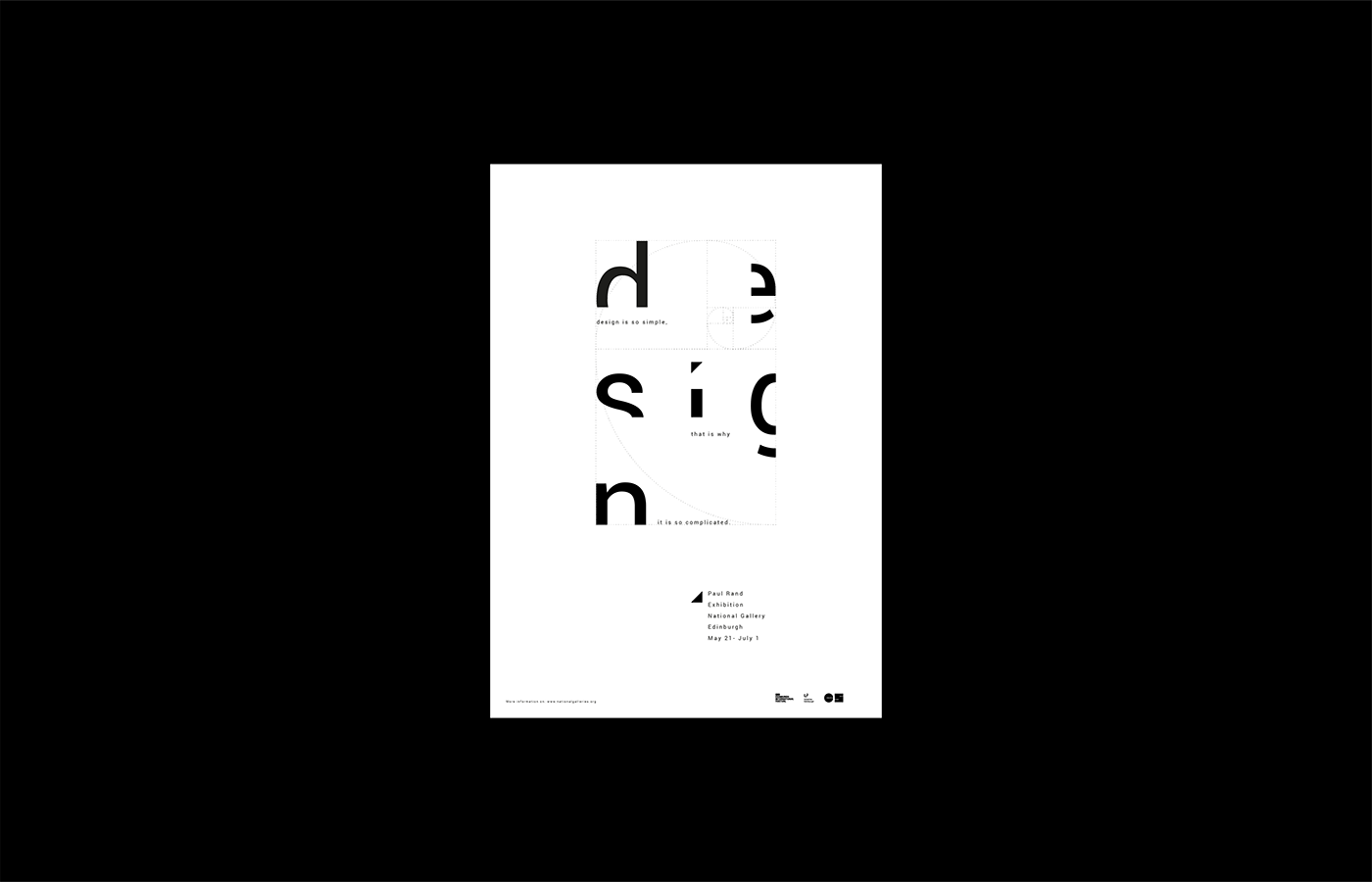 graphic design  Poster Design typography   Golden Ratio grids black and white Minimalism