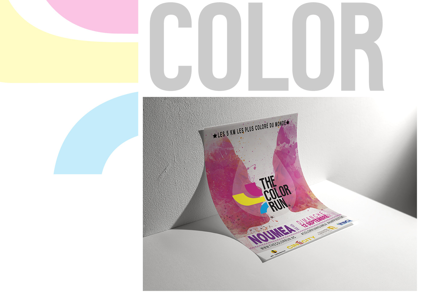 affiche color color run Design Graphic graphisme Nouméa photomanipulation