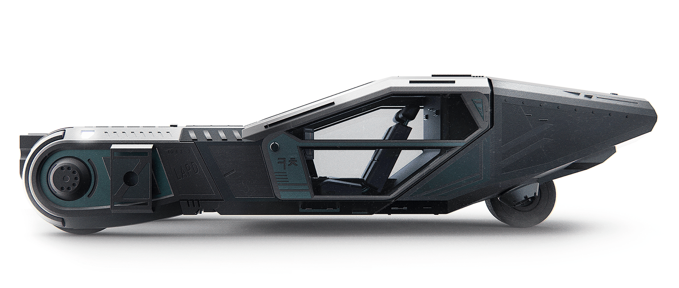 Flying Car car design blade runner science-fiction redesign blade runner 2049 product design  Spinner roadster Automotive design