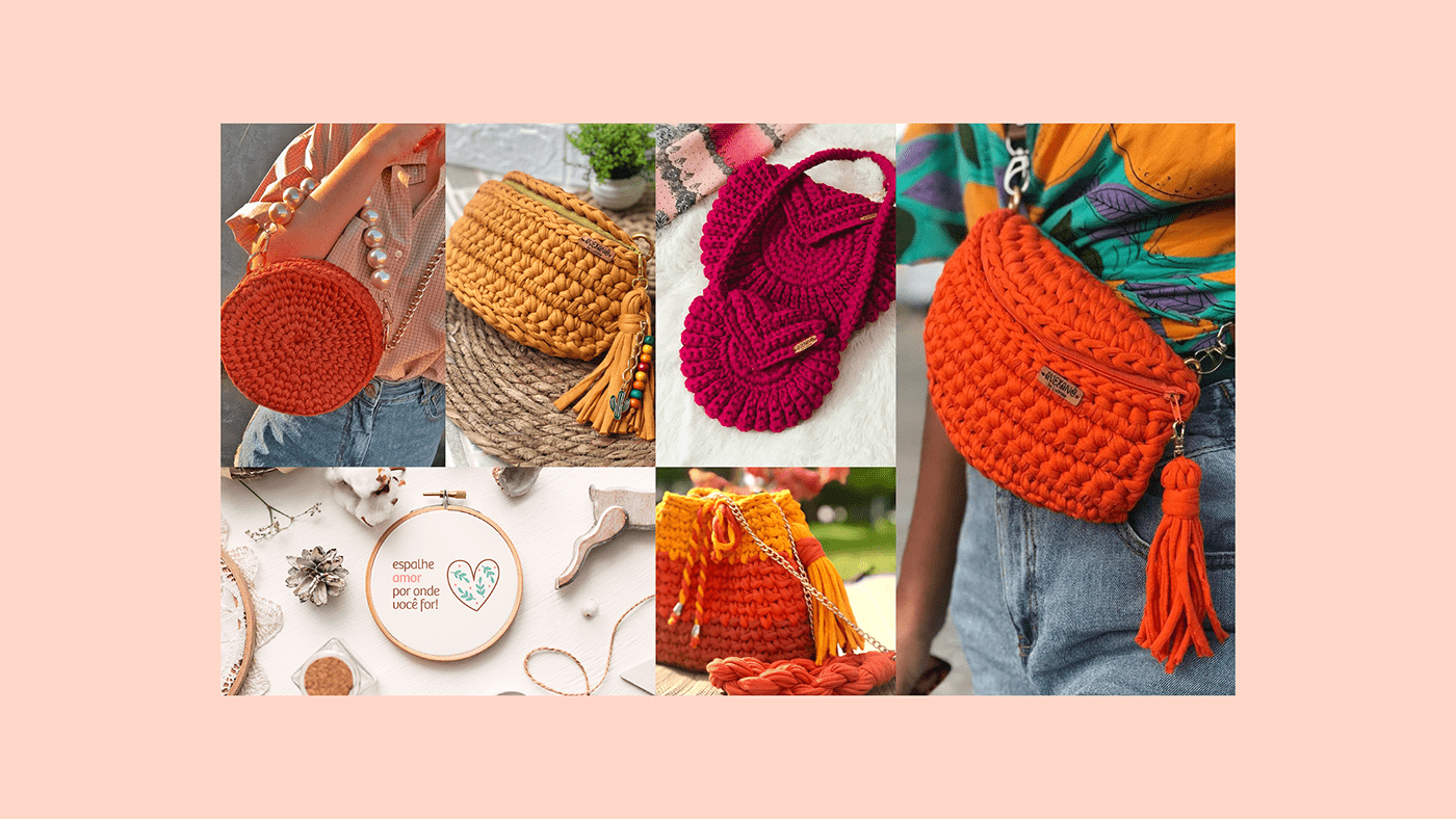 artesanal artesanato croche crochet handmade identidade visual Logo Design Logotype marca visual identity