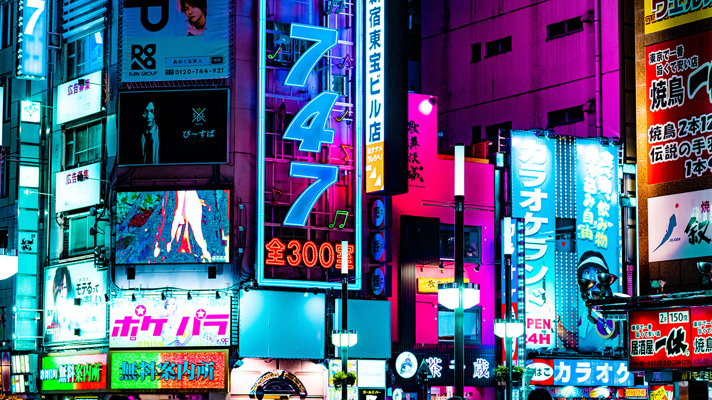 bright lights japan japanese kabukicho lights neon lights Shinjuku tokyo