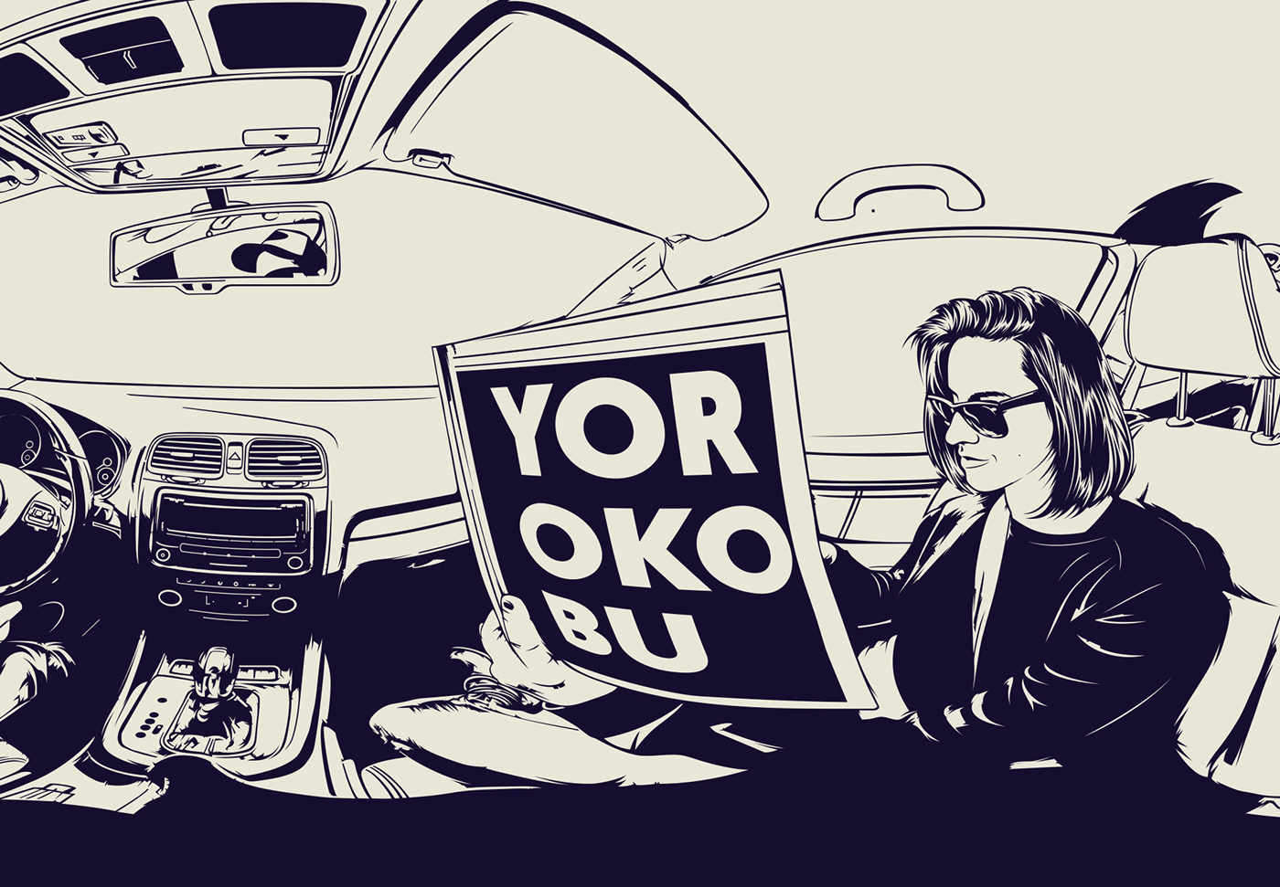 qr tour virtual scan ILLUSTRATION  yorokobu volkswagen magazine cover revista
