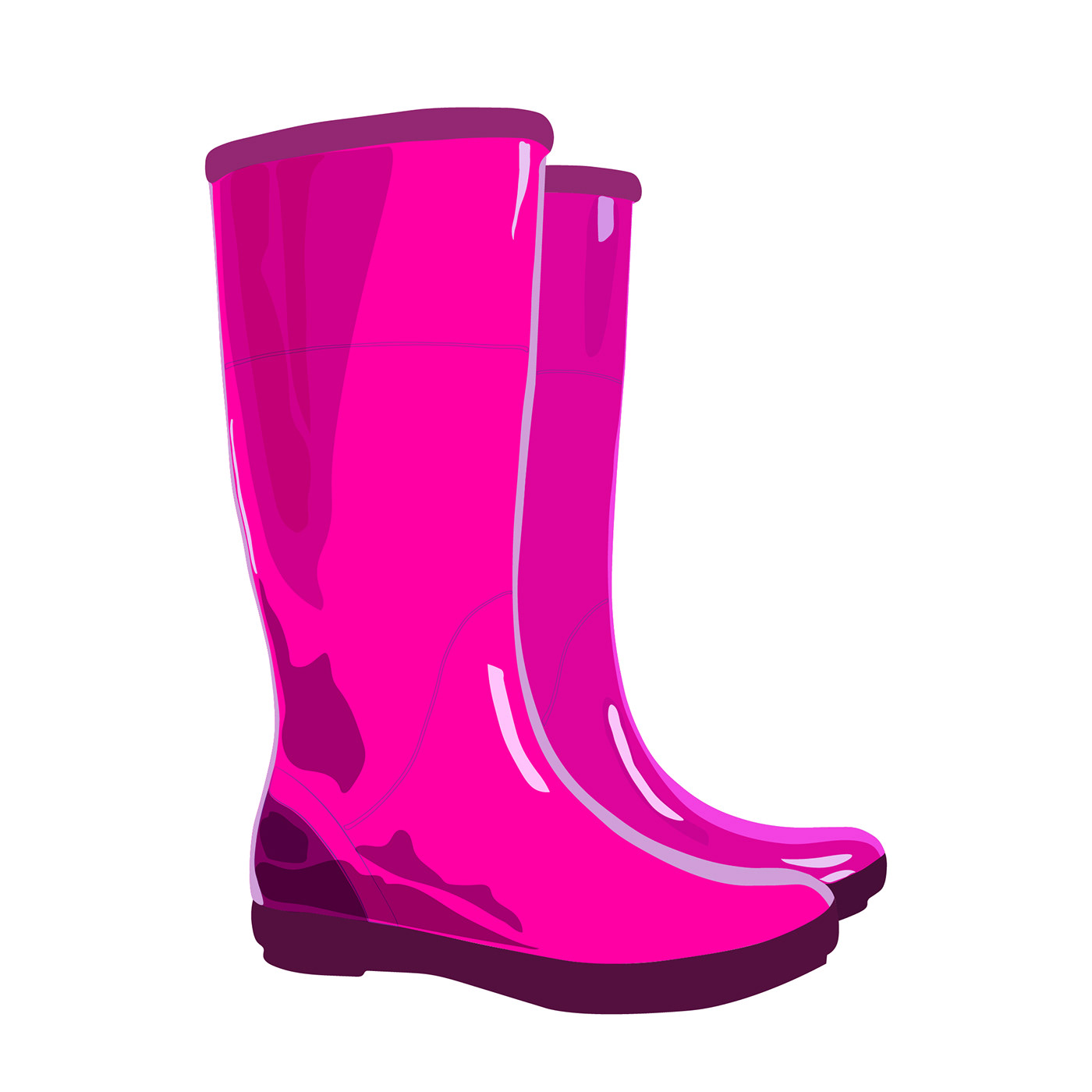 #rainboots #bootillustratuin #rubberboots #pink #brightcolor #shoes  