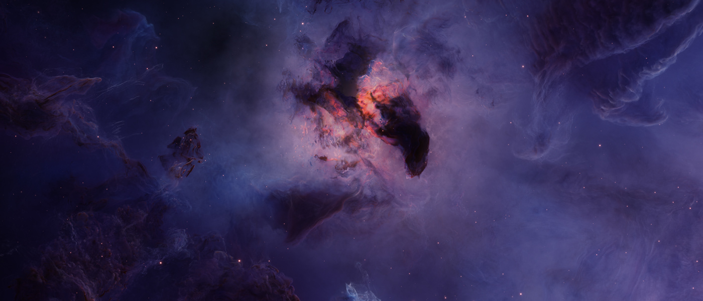 nebula particles physics cosmos 3D universe