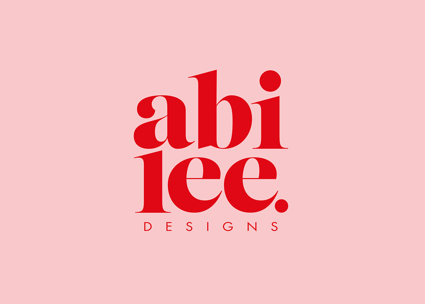 logos branding  Personal Identity personal branding Graphic Designer Pink and Red abi lee designs