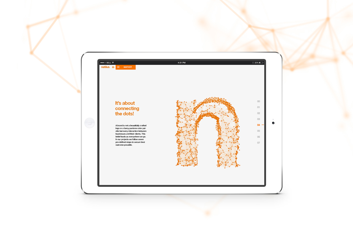 design studio agency animated gif design studio website orange plexus