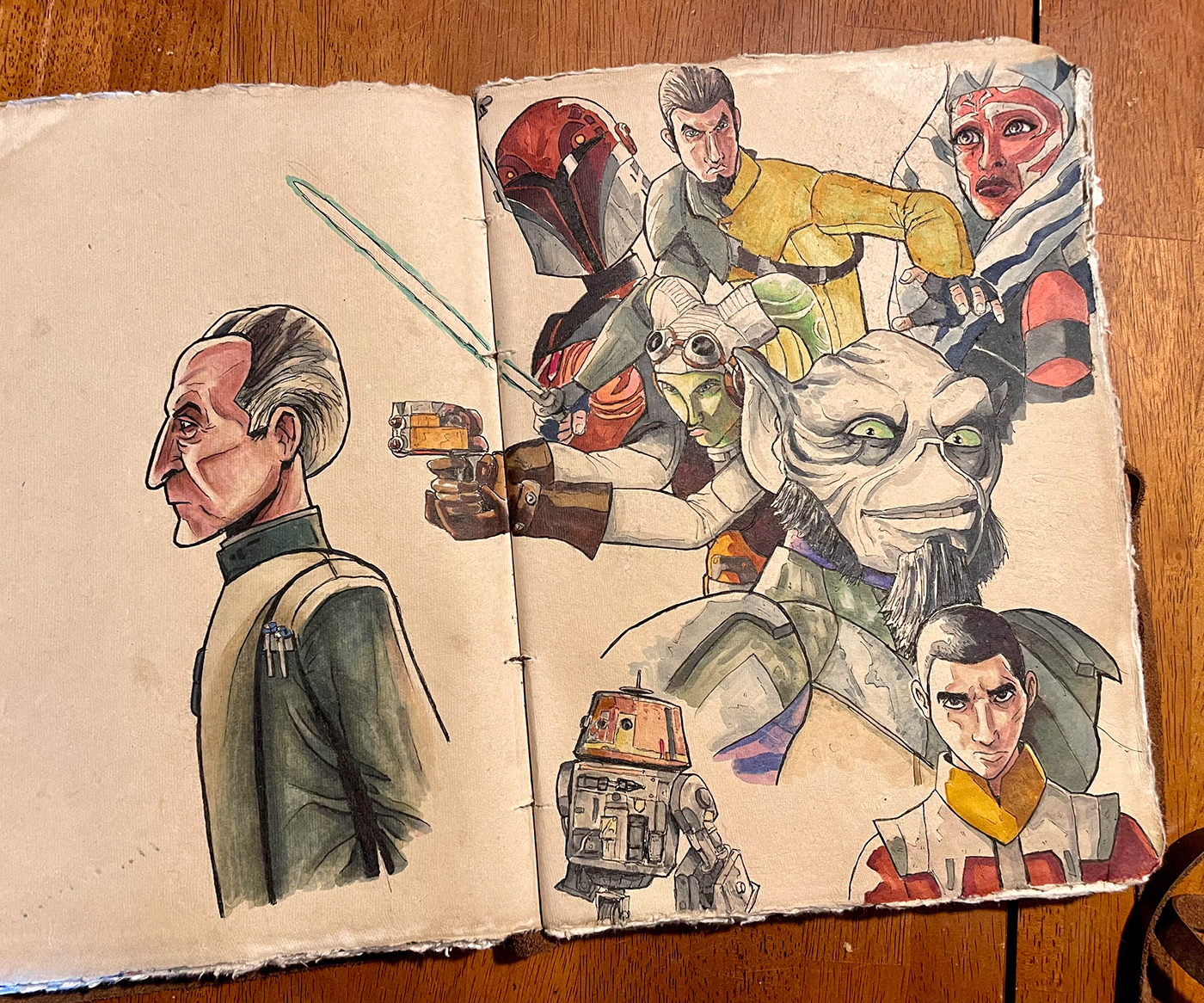 disney star wars coloring ILLUSTRATION  inking markers rebels Star Wars fan art