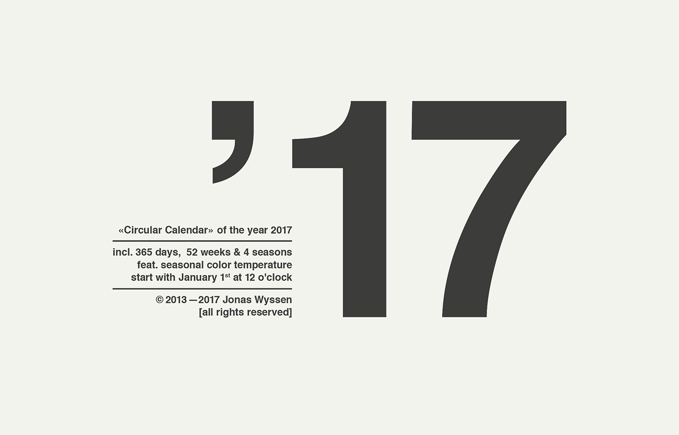 circular calendar 2017 year year information design planning color Scales gradient
