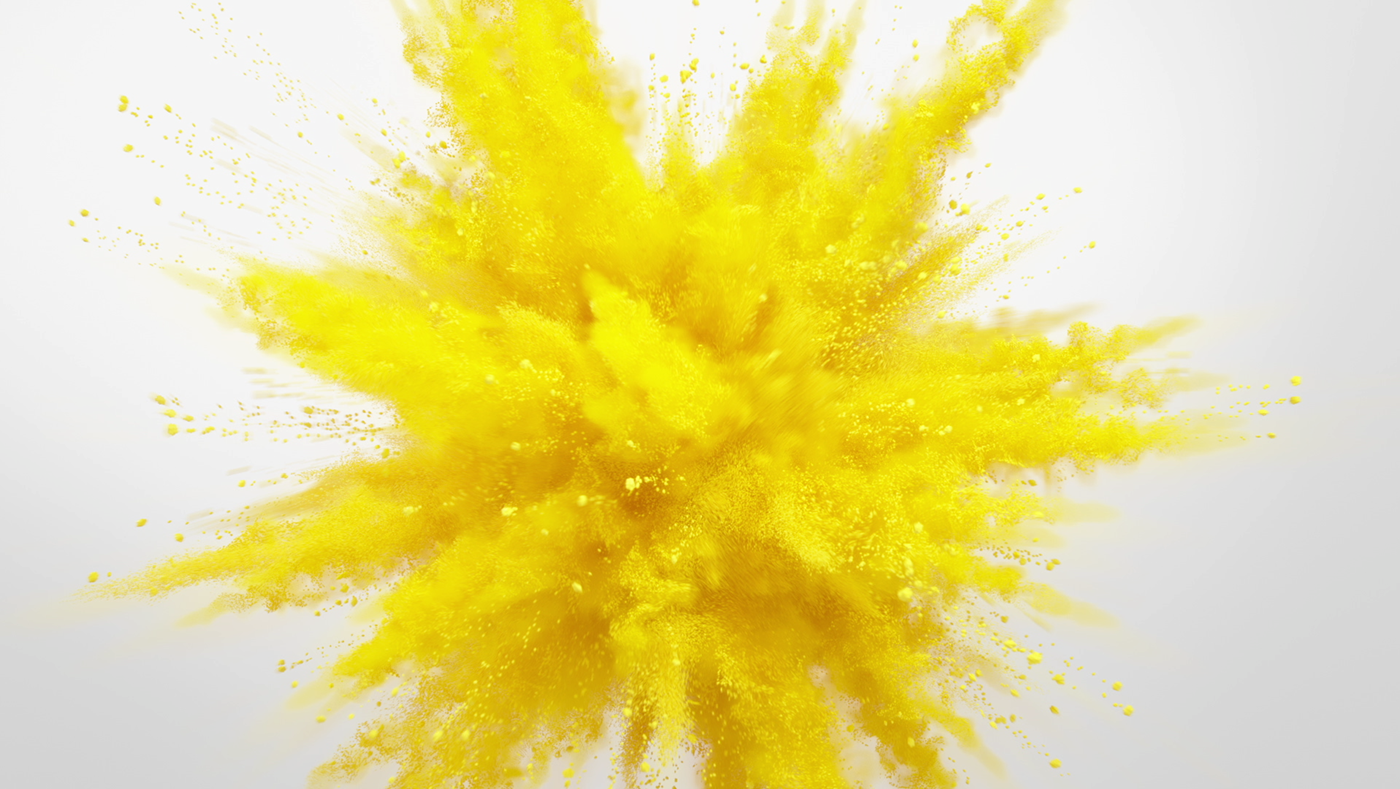 explosion powder simulation burst drink Food  bubbles bottle water yellow