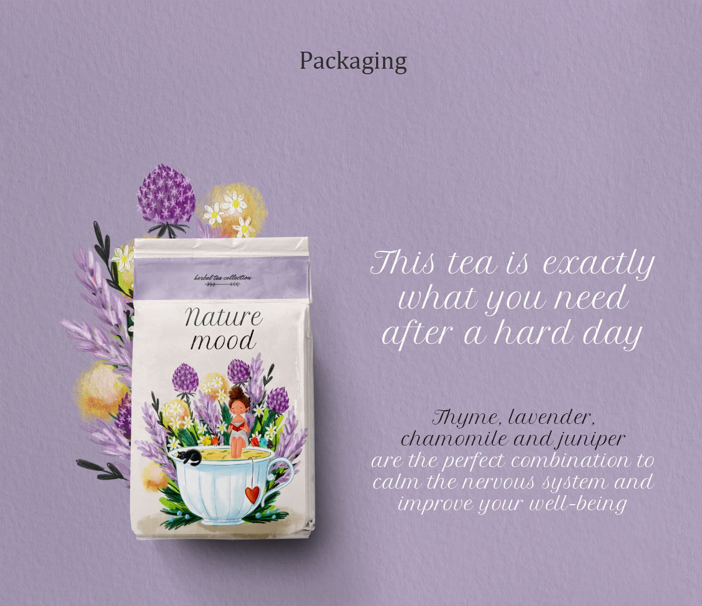 botanical design Design packaging herbal tea herbs ILLUSTRATION  pacaging tea tea pacaging teapot
