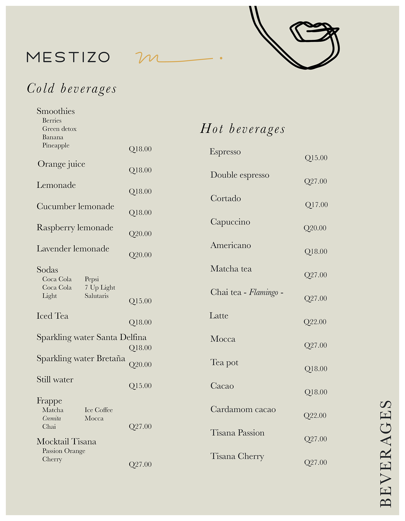 Boutique Hotel design editorial hotel menu design sign