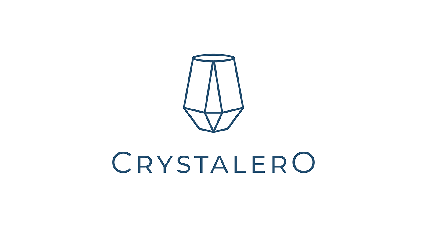 brand identity crystal logo Logo Design Logotype minimalist logo vector wine winery glass