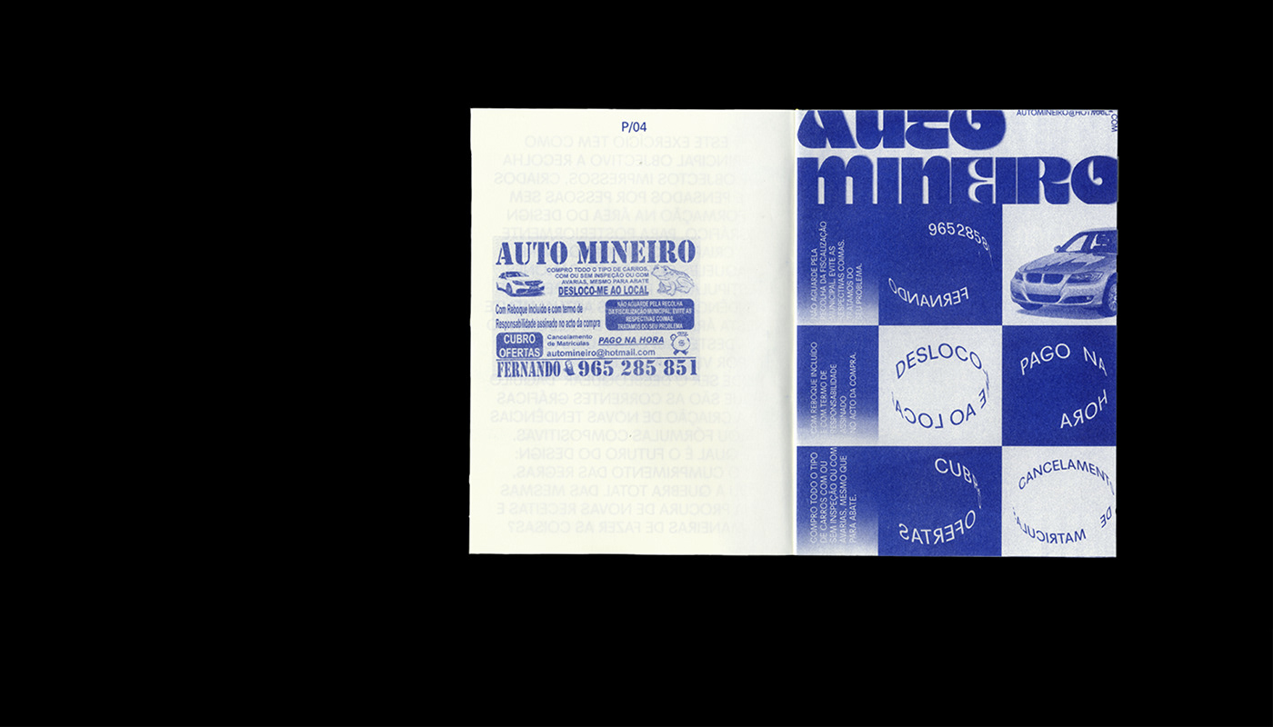 graphic design  editorial risography print Cars ESAD Matosinhos