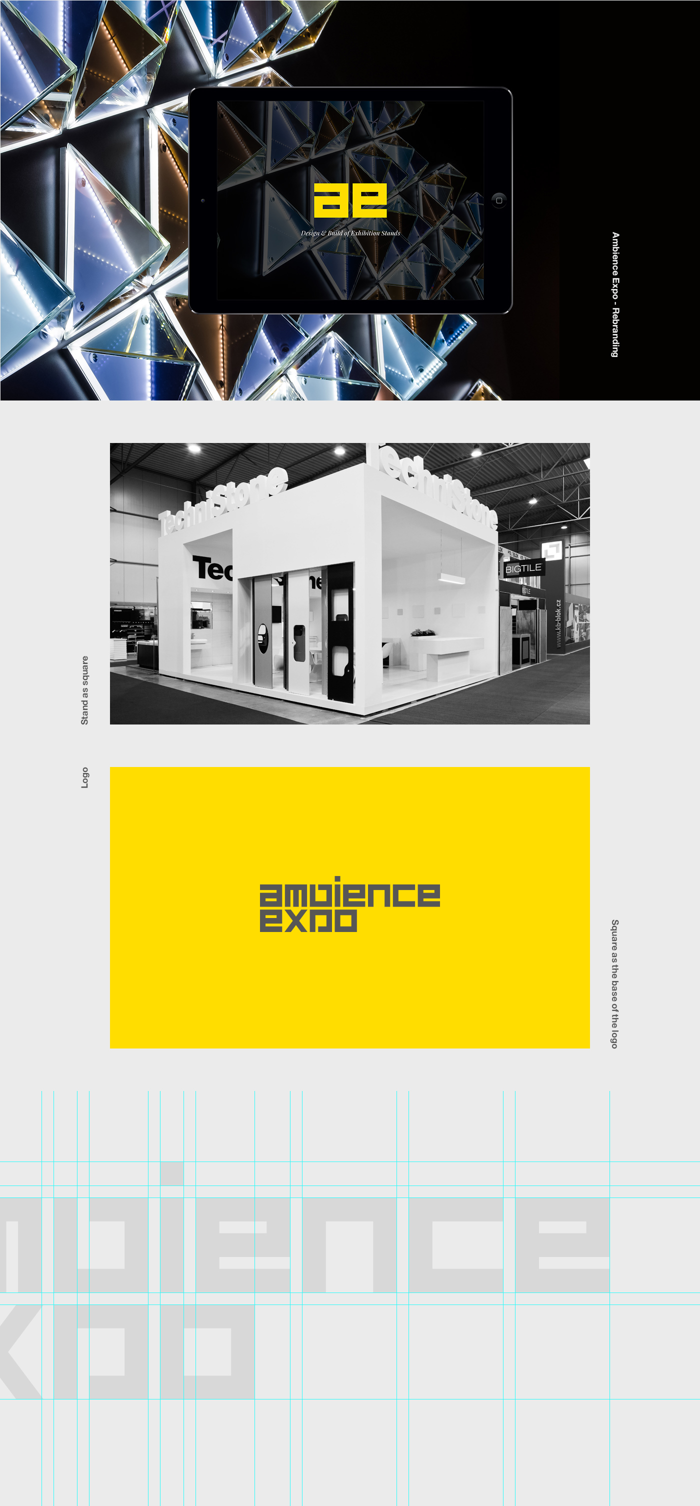 Exhibition  identity brand logo Web Design  graphic design  square visual design portfolio Stand