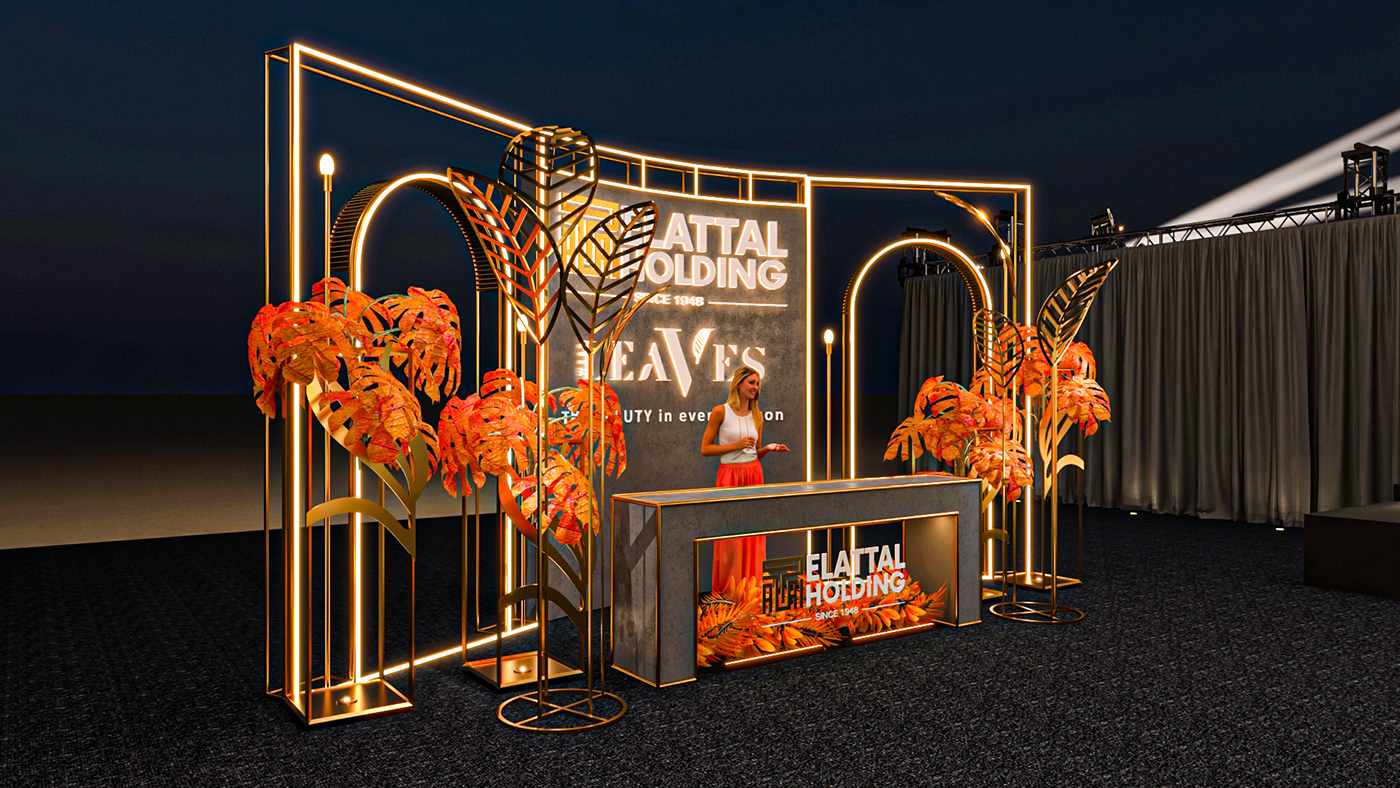 Event festival launching event Stage Render vray realstate #El Attal event