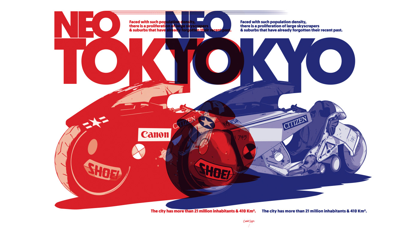 risograph Riso print ILLUSTRATION  tokyo astronaut tiger vector Digital Art  digital illustration