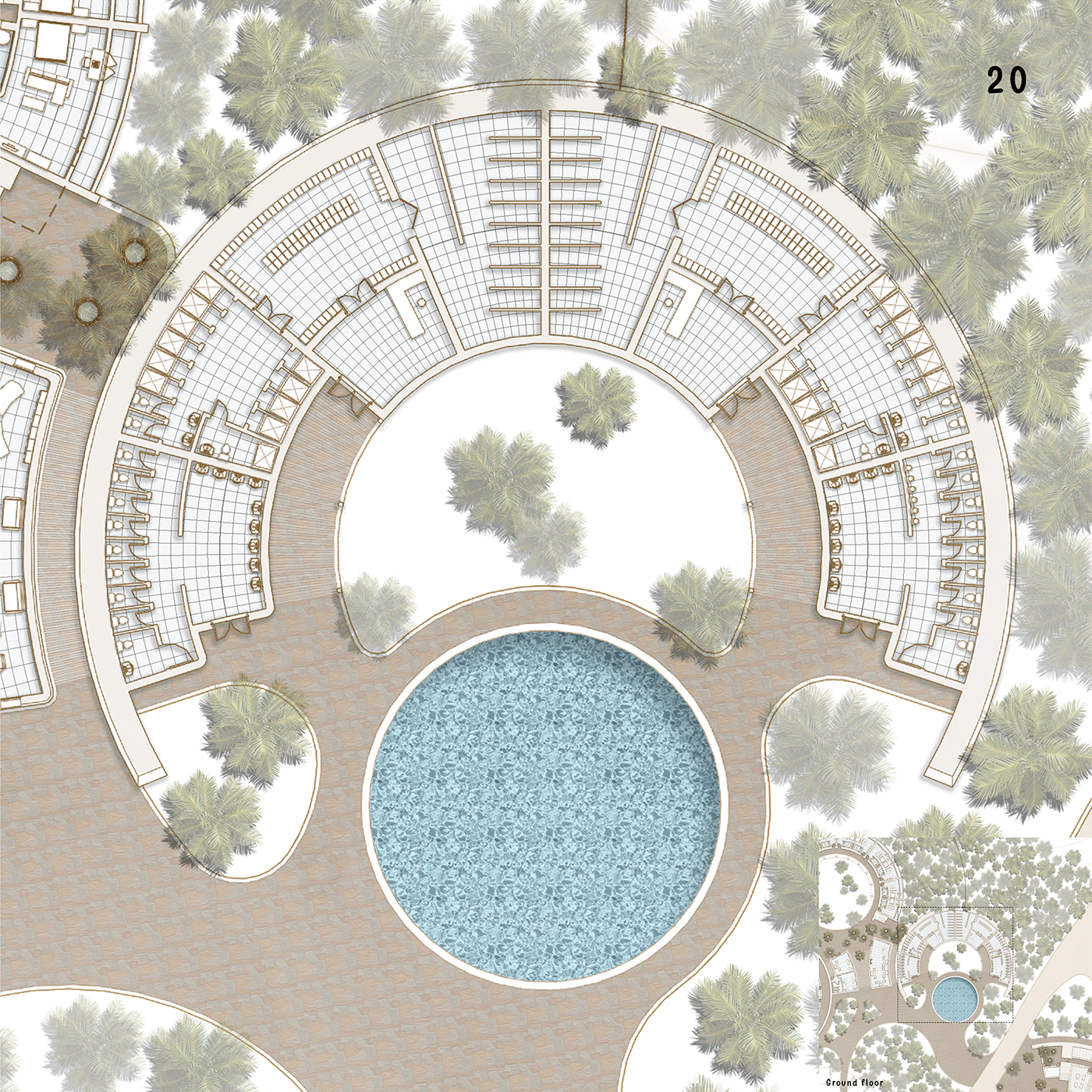 graduation project Siwa Oasis resort Entertainment architecture Biophilic Design Recreational concept Day-use