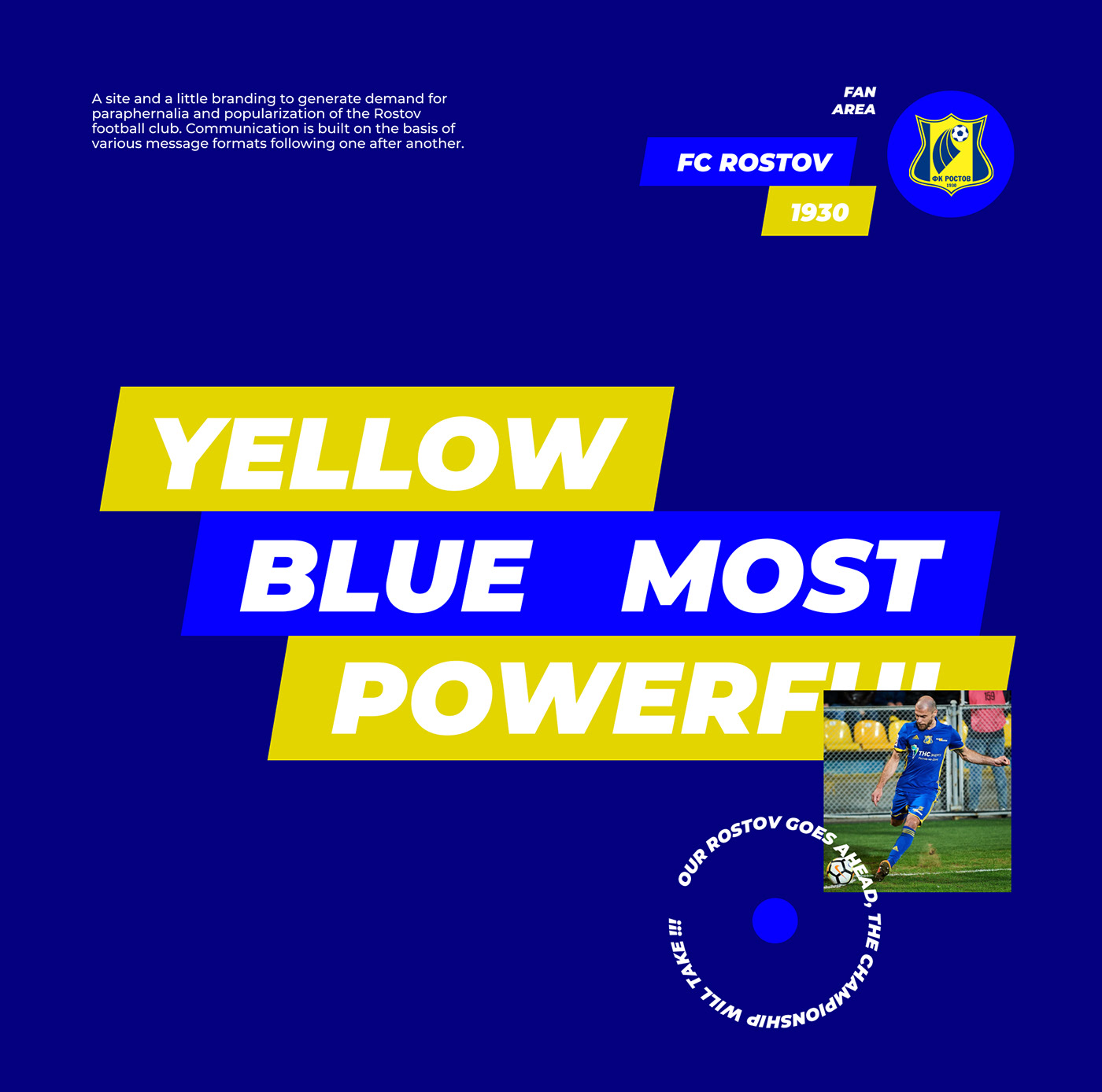 branding  UI/UX Website blue football soccer creative sport