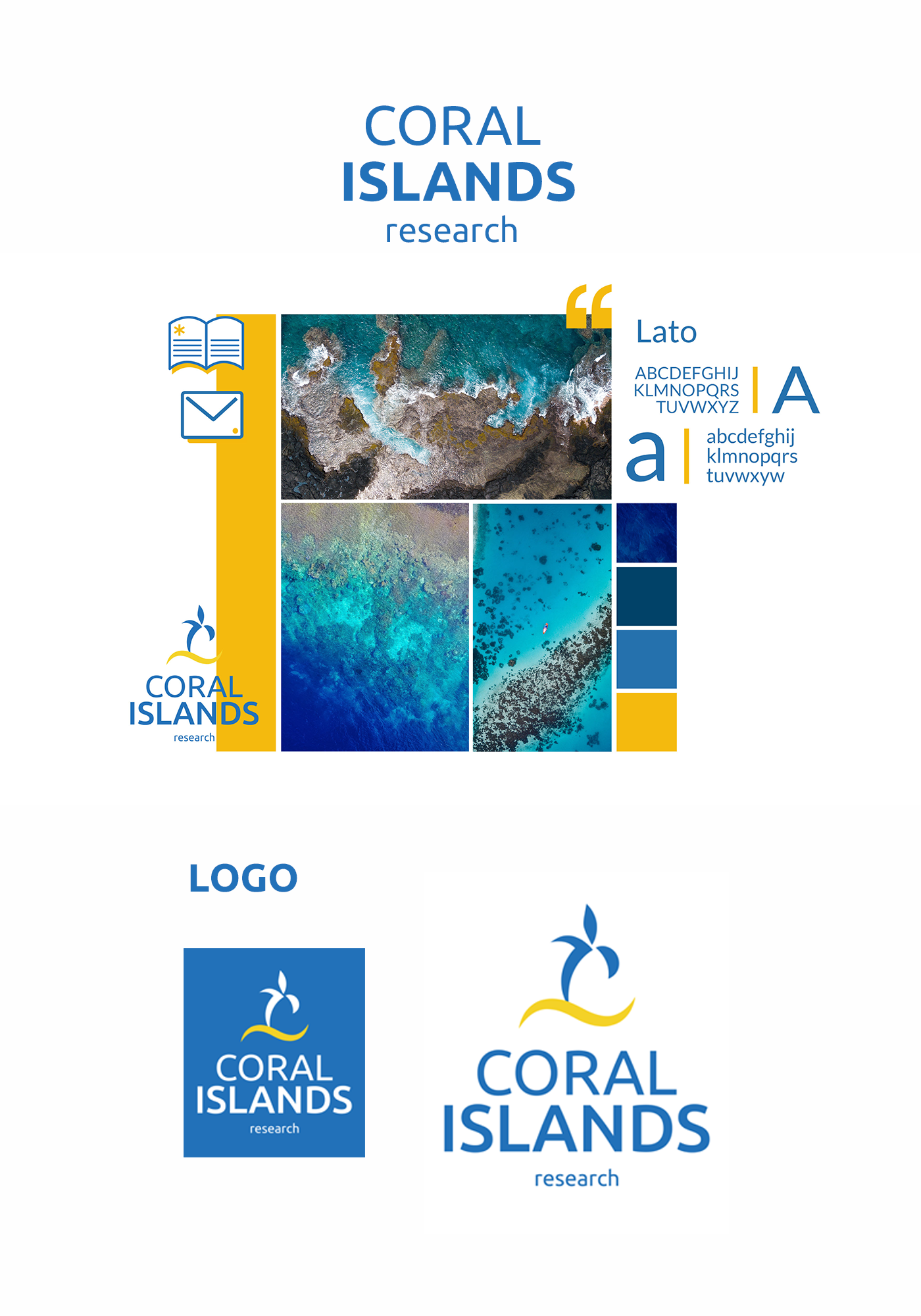coral islands research Web Design  visual identity ui design institutional