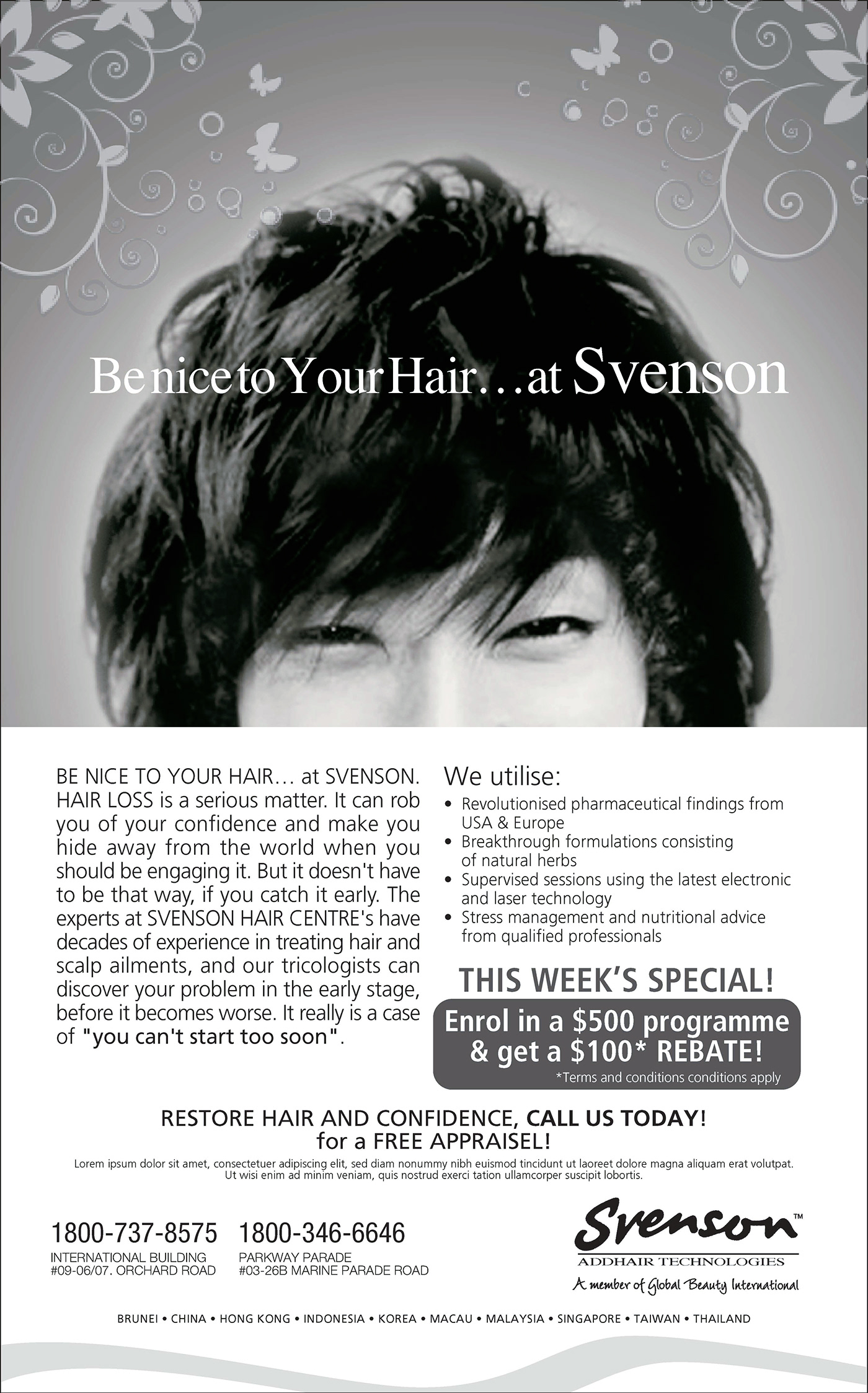 hair beauty youth haircare advertising newspaper advertisement svenson