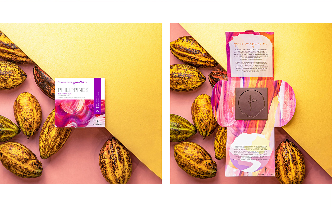 brand identity chocolate colorful design Food  minimal package package design  Packaging packaging design