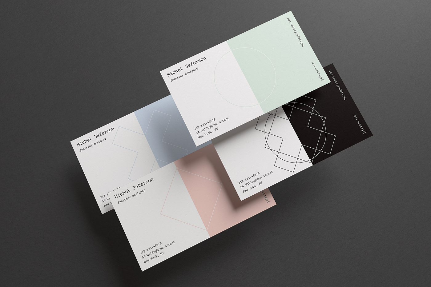 free mock-up business card print design modern download bc simple creative