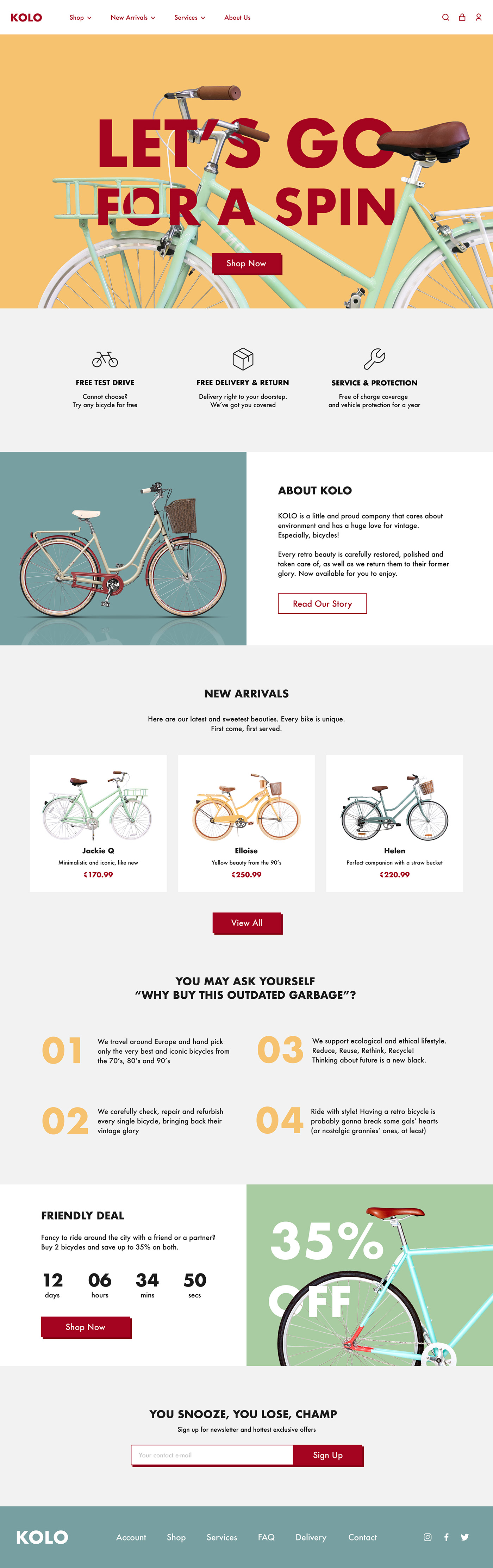 Bicycle Bike colorblock e-commerce Online shop shop UI ui design ux UX design