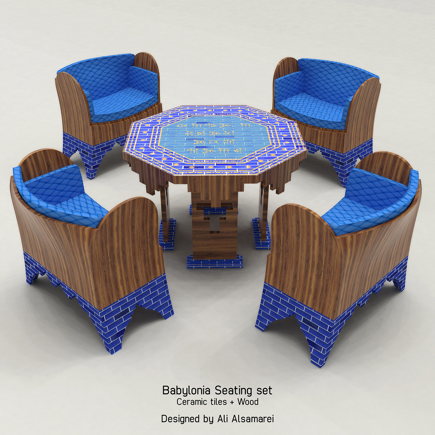 babylon BABYLONIA iraqicivilization furniture design chair table ceramic wood industrialdesign