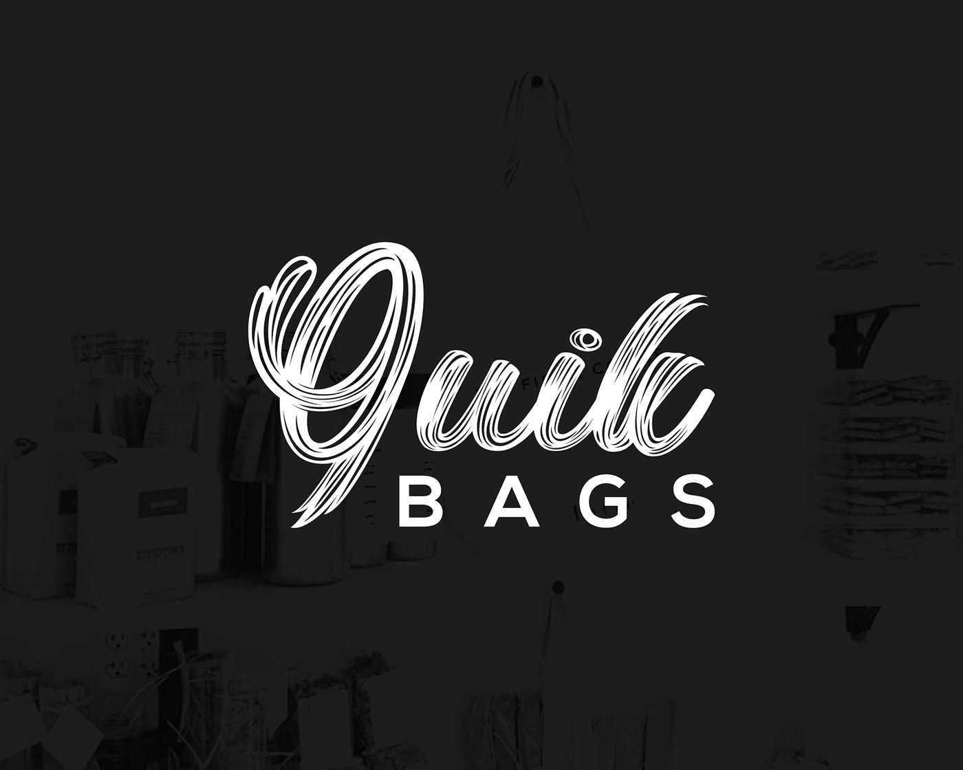 agency Bags Logo creative Isolated Logo Design minimalist Quik Quik Bags Quik Bags Logo