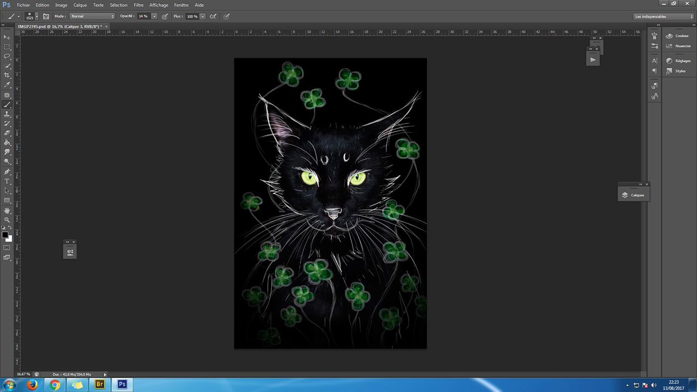 Cat Drawing  graphic art photoshop wacom black feline