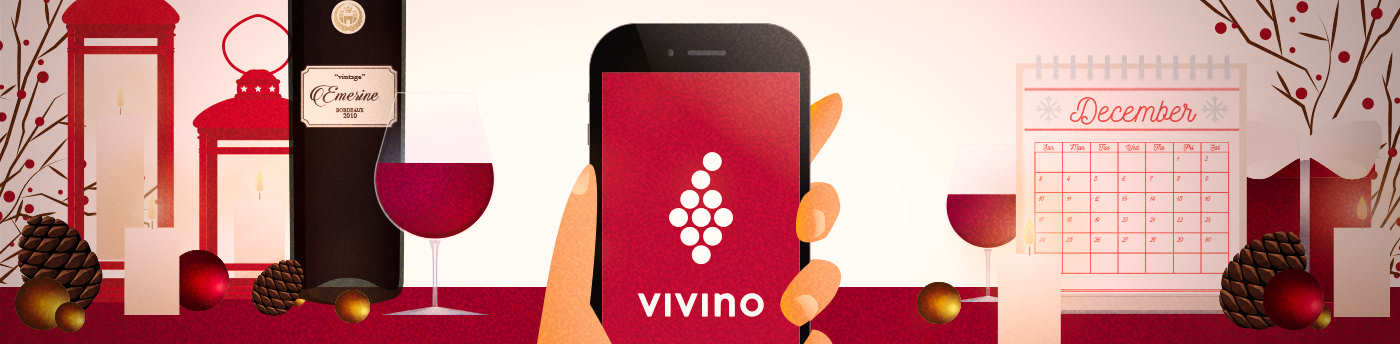Christmas Holiday Mobile app vivino wine winter