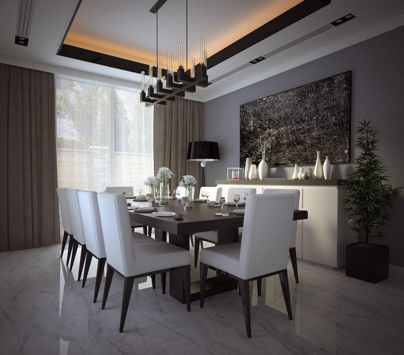 Modern Interior Design - Dining Room on Behance