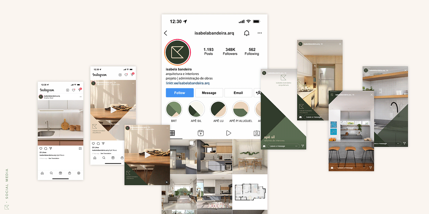 Social media design examples for Instagram.