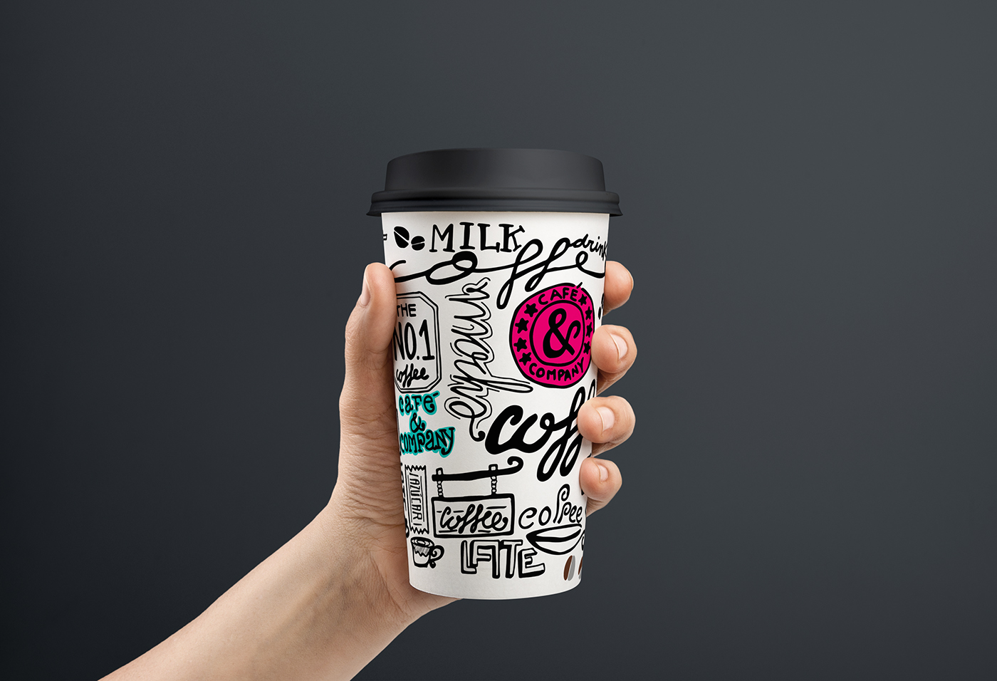 coffe cup illustrations lettering graphic design contest