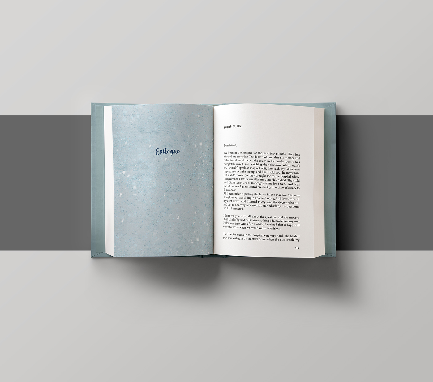 book graphic design  Wallflower redesign blue stars moon hardcover text