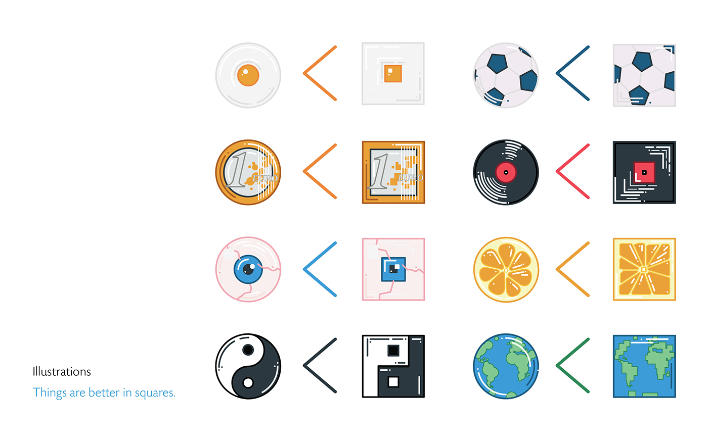 Bicycle puns illustrative design Wordplay square wheels square wheeled bike Upstarts icad gif Animated Logo