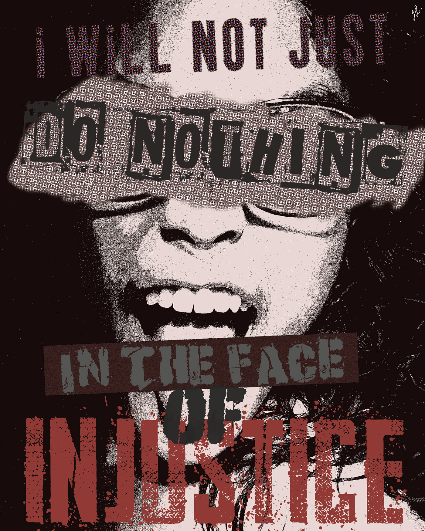 Justice rebel punk raster typography   grunge poster ILLUSTRATION  Digital Art  injustice
