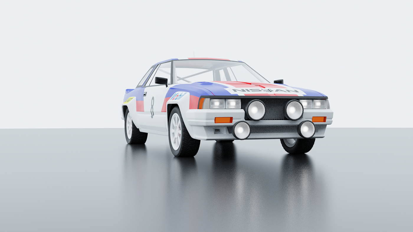 rally car CGI 3D model race old group b