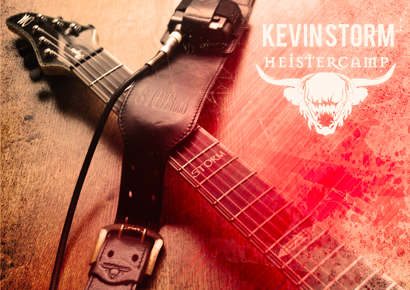Heidevolk heistercamp guitar guitar strap metal rock design poster