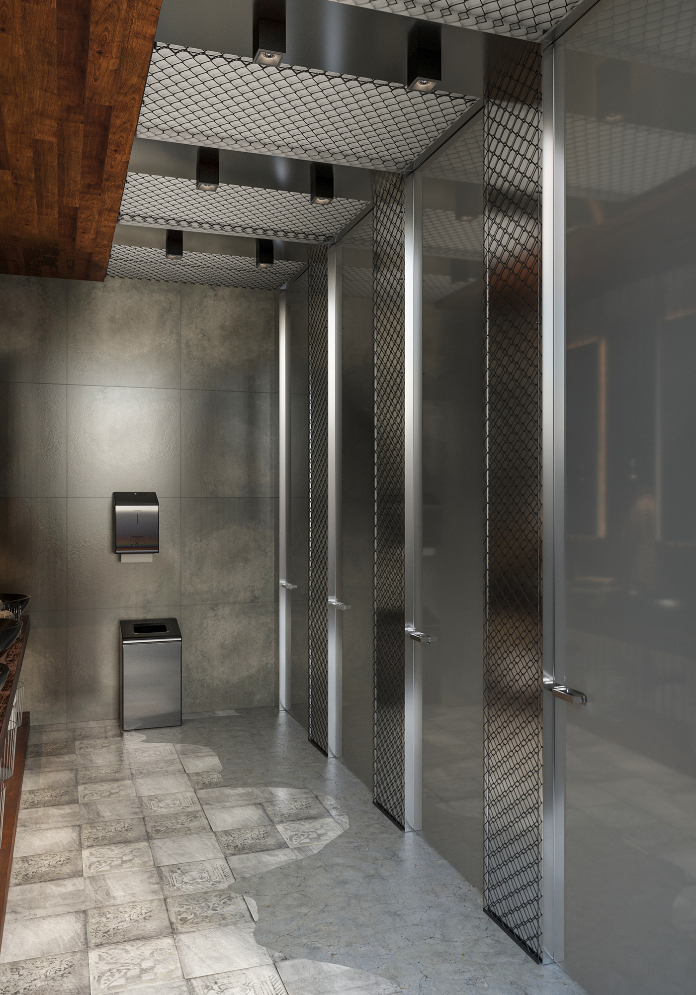 AutoCAD 3dsmax corona renderer adobephotoshop restaurant bathroom design interiordesign wc